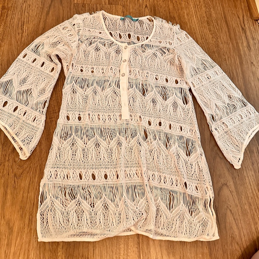 White Crochet Cover-Up